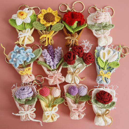 Crochet-Flower-Keychain-Collection