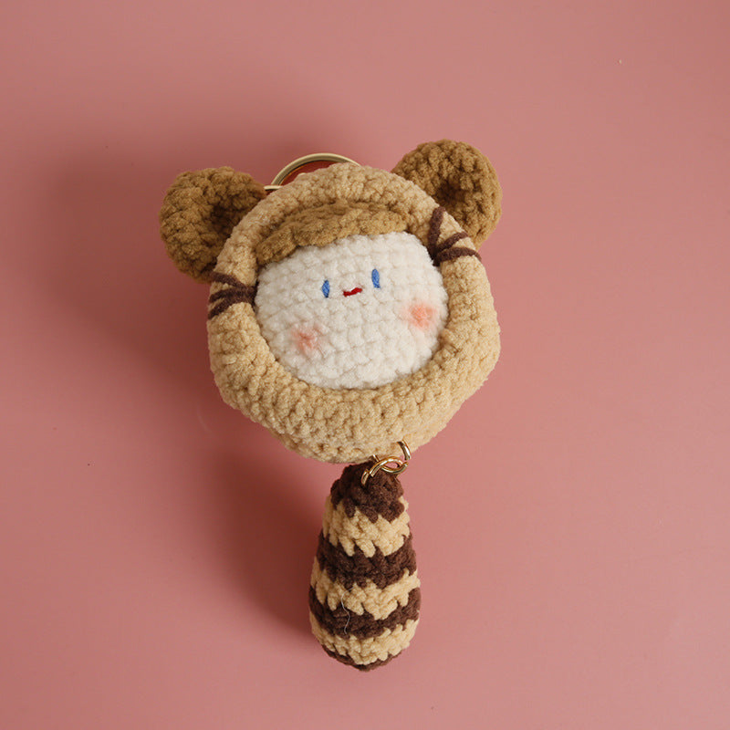 Cute handmade crochet doll plush keychain – style 1
