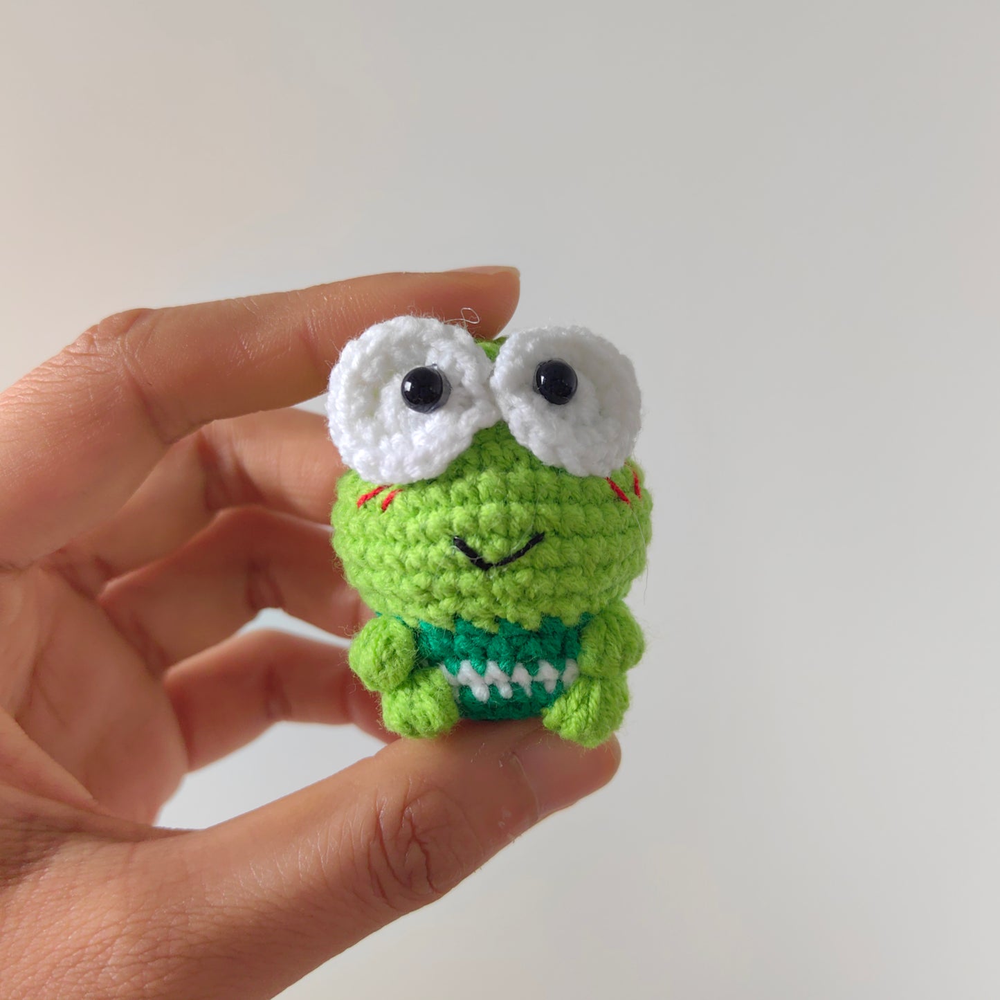Two Crochet Frogs DIY Kit Cute Handmade Plush Frogs Front View