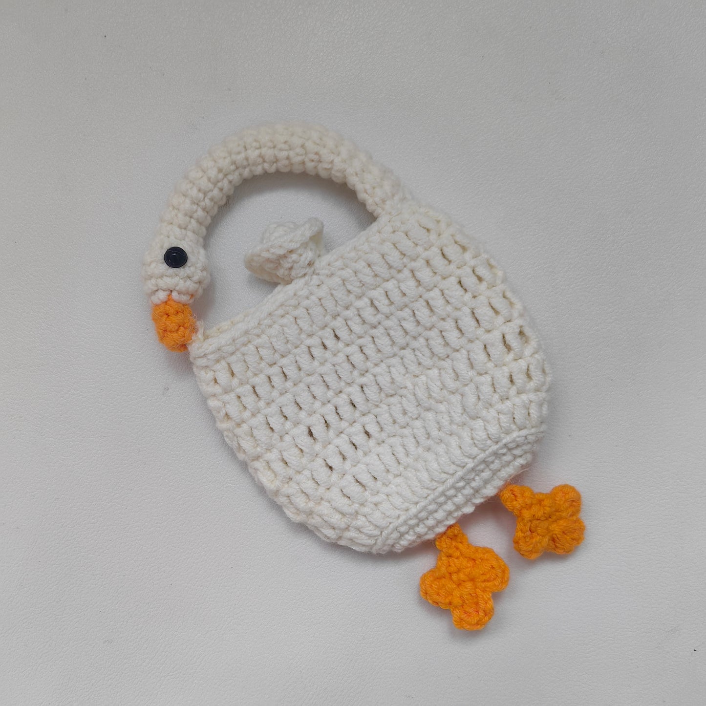 Crochet goose earphone case kit finished product