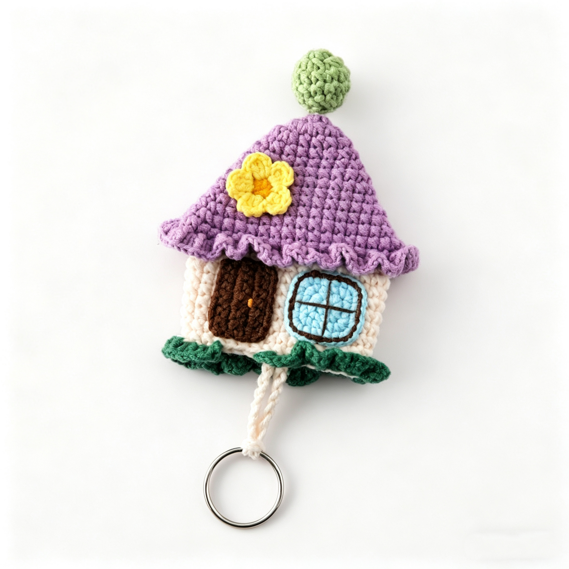 crochet house key cover handmade from DIY crochet kit color3