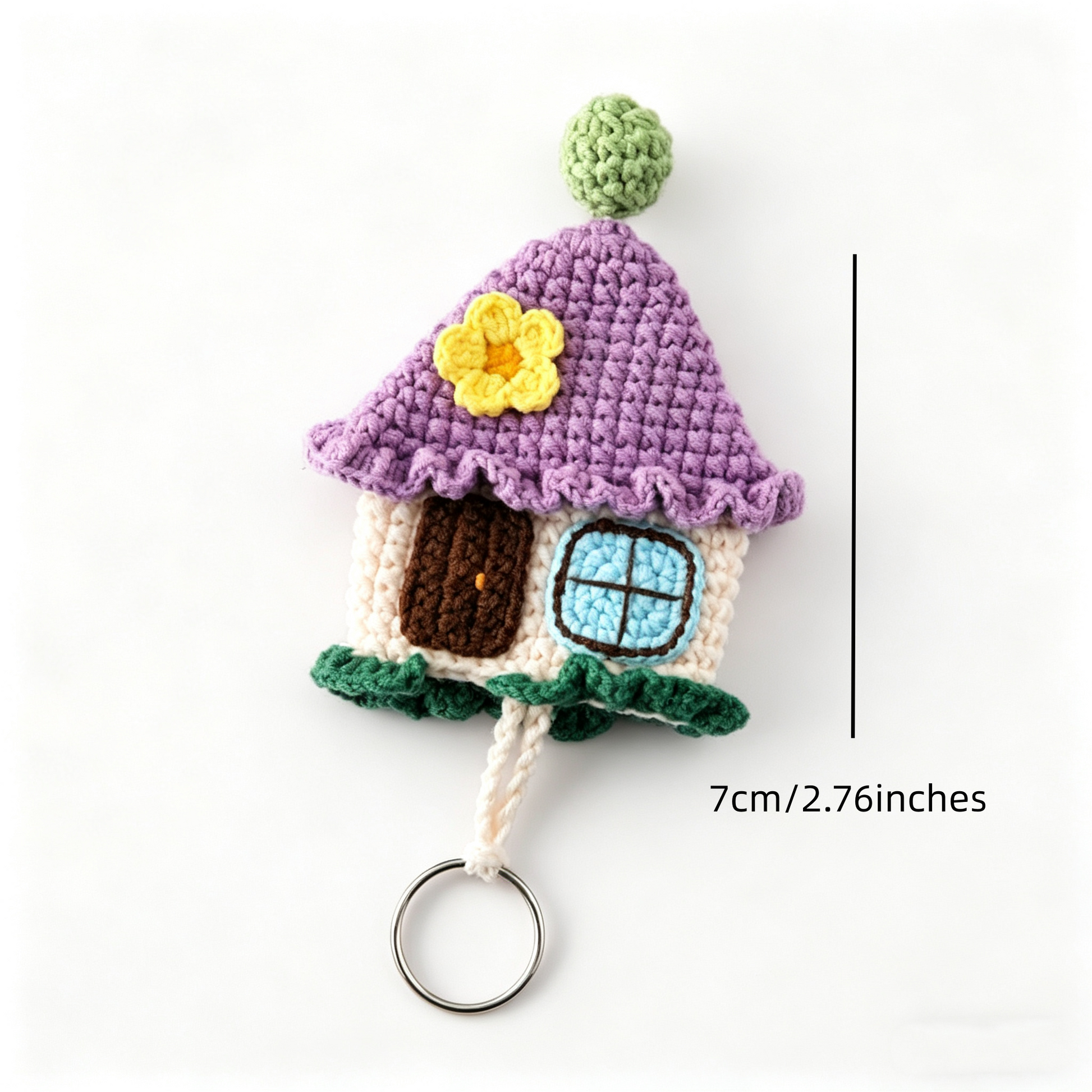 crochet house key cover handmade from DIY crochet kit color4