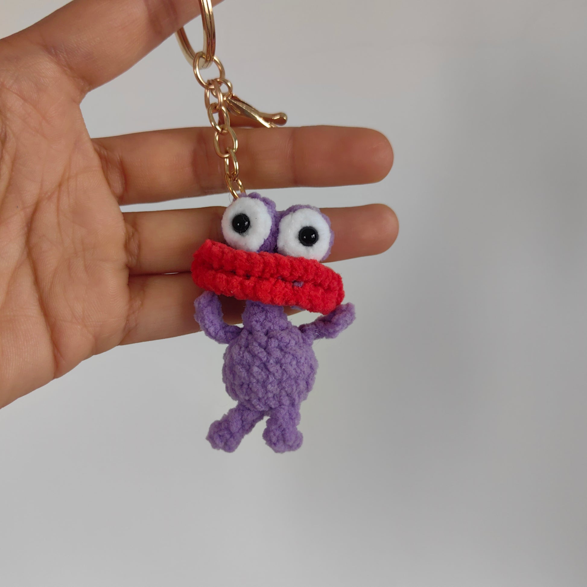 crochet monster amigurumi keychain DIY craft kit