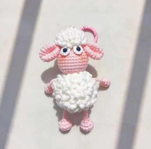 Cute Crochet Sheep Plush Handmade DIY Kit Detail View