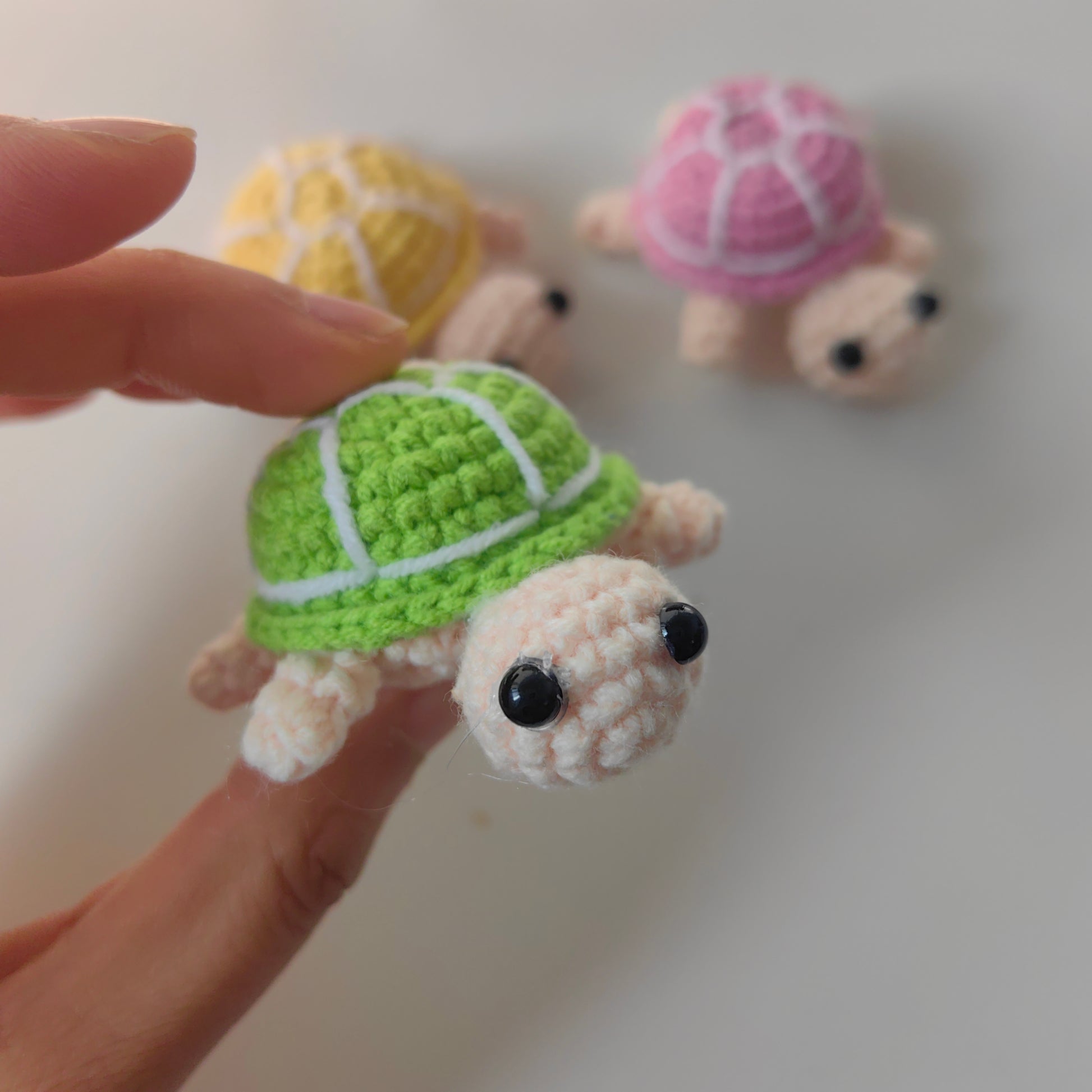 Handmade Crochet Turtle Plush Detail DIY Crochet Kit